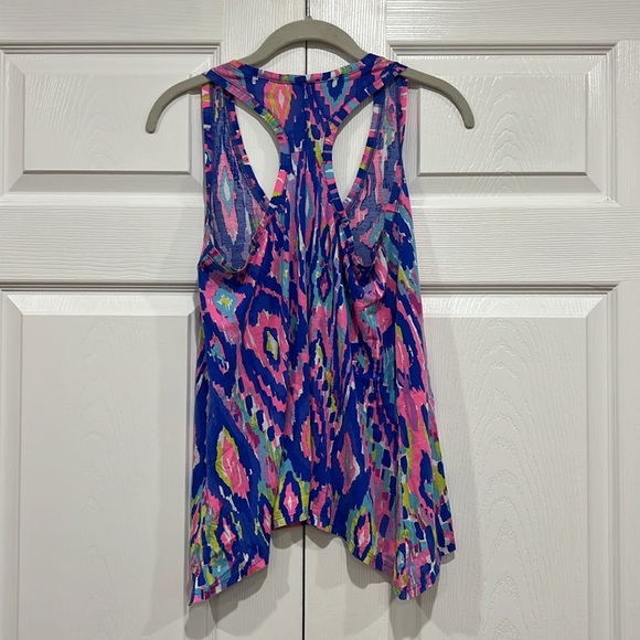 Lilly Pulitzer Kiawah Racer Back Tank Top in Multi Luminescent Size XS - Picture 2 of 7